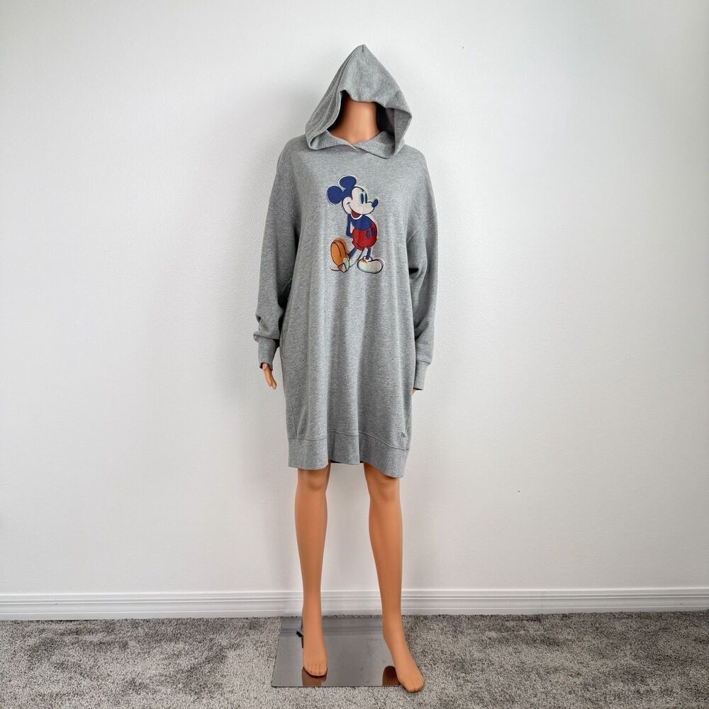 UT Uniqlo X Disney Womens Grey Mickey Mouse Andy Warhol Hoodie Sweatshirt
